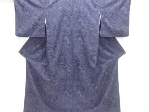 草花模様織出し本塩沢着物